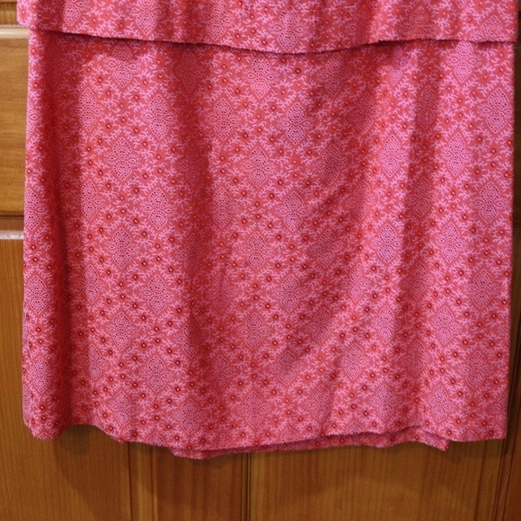 Su-Zen Vintage Coral Pink Floral 2-Piece Skirt & Midi Dress Set Medium Rare - Picture 6 of 16